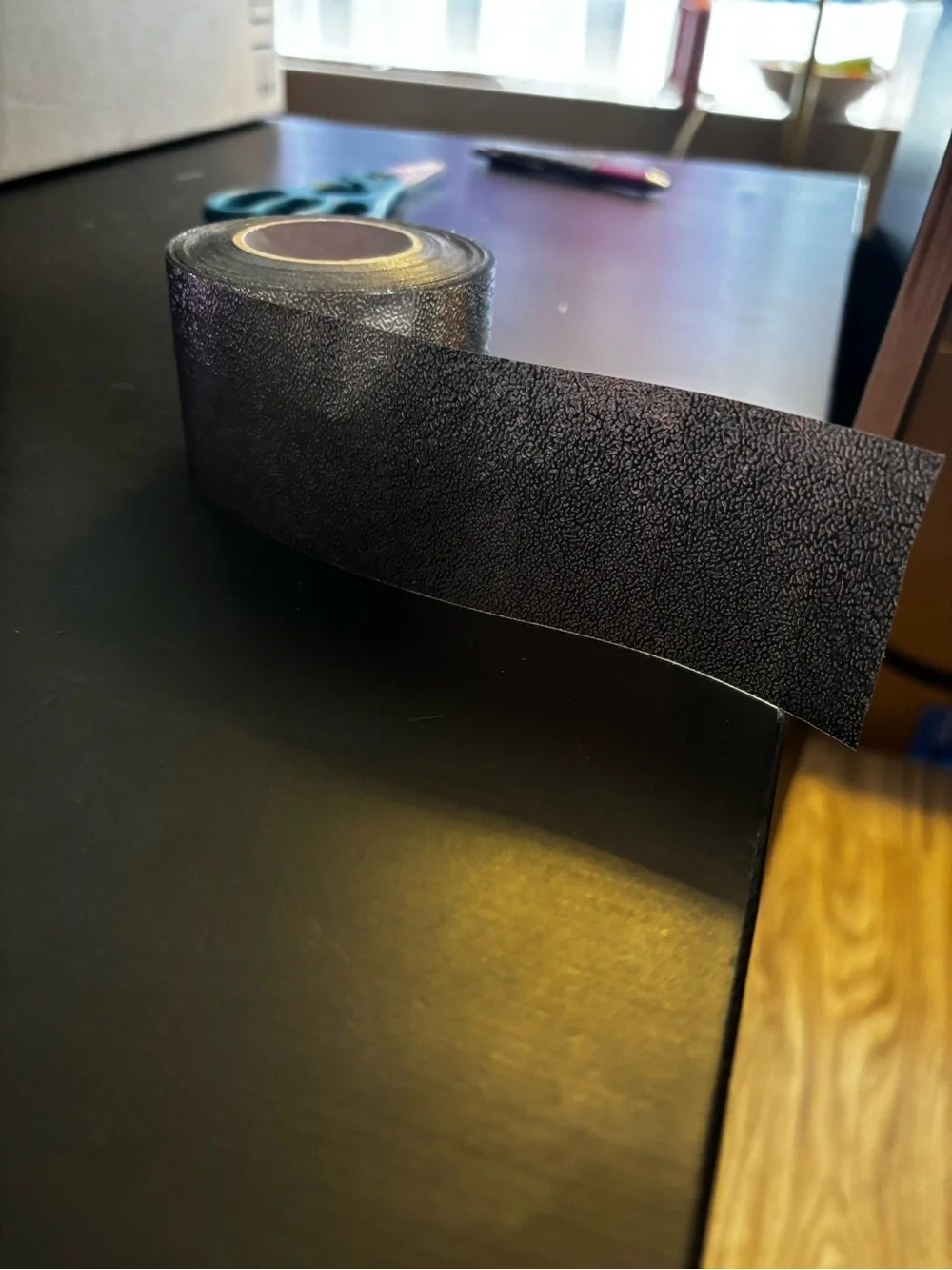 Silver metallic shiny streamer roll